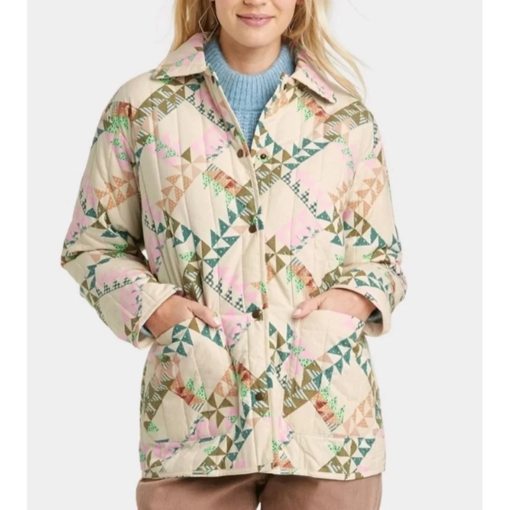 Universal Thread Multicolor Quilted Jacket - Picture 3 of 5